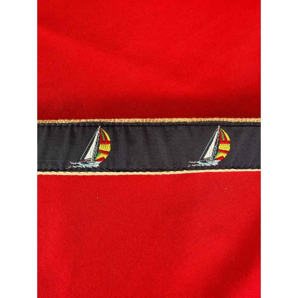 Leather Man Limited Handmade in Essex CT  Preppy Nautical Sailboat Men's Belt 38